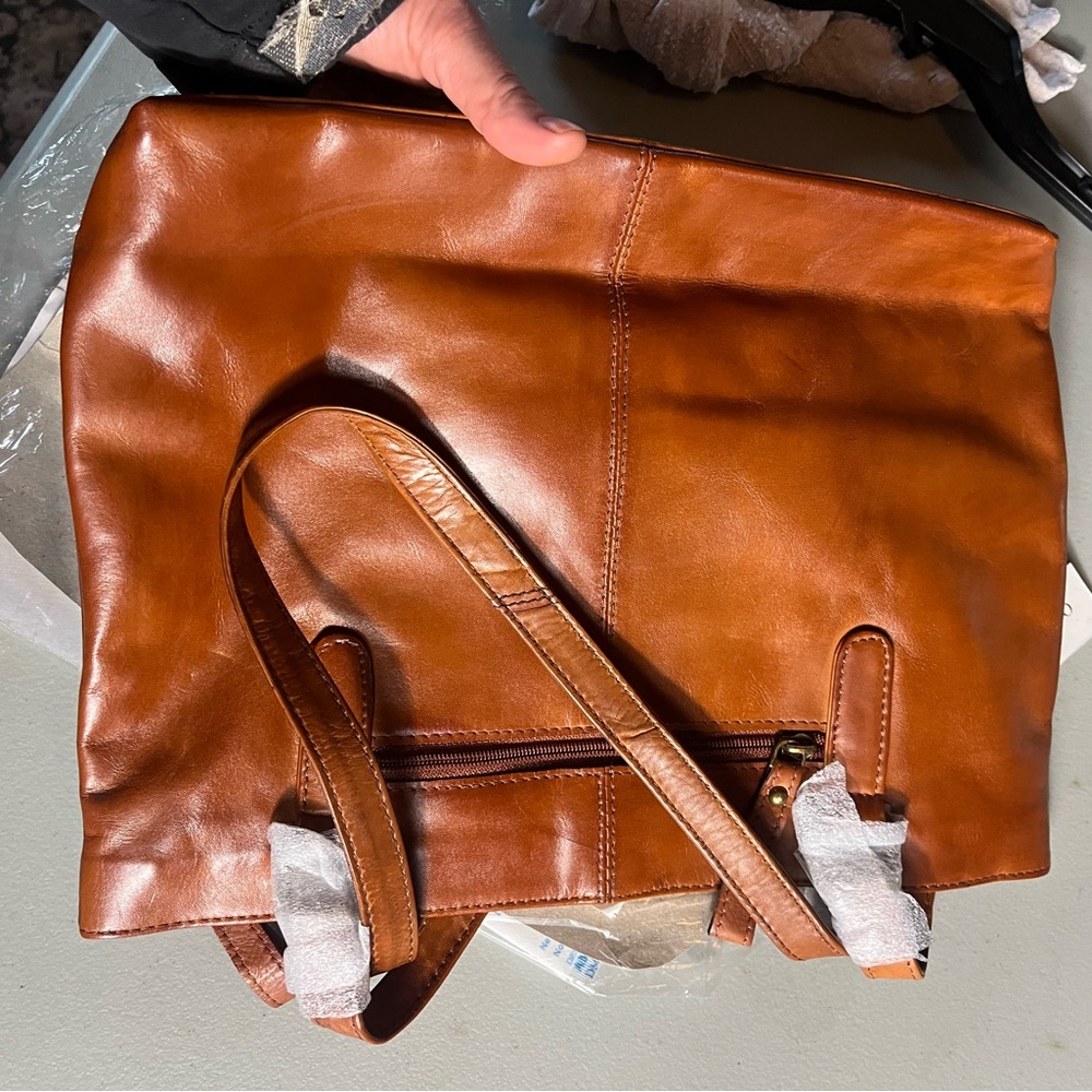 Elegant Tan Leather Handbag